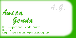 anita genda business card